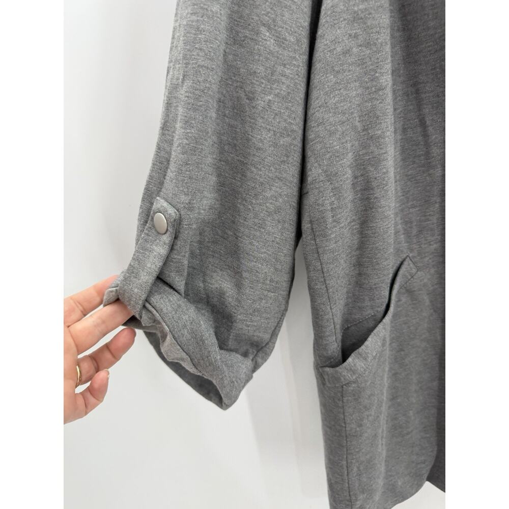 Torrid NWT Heather Grey Jersey Roll Sleeve Blazer 4X - Picture 8 of 13